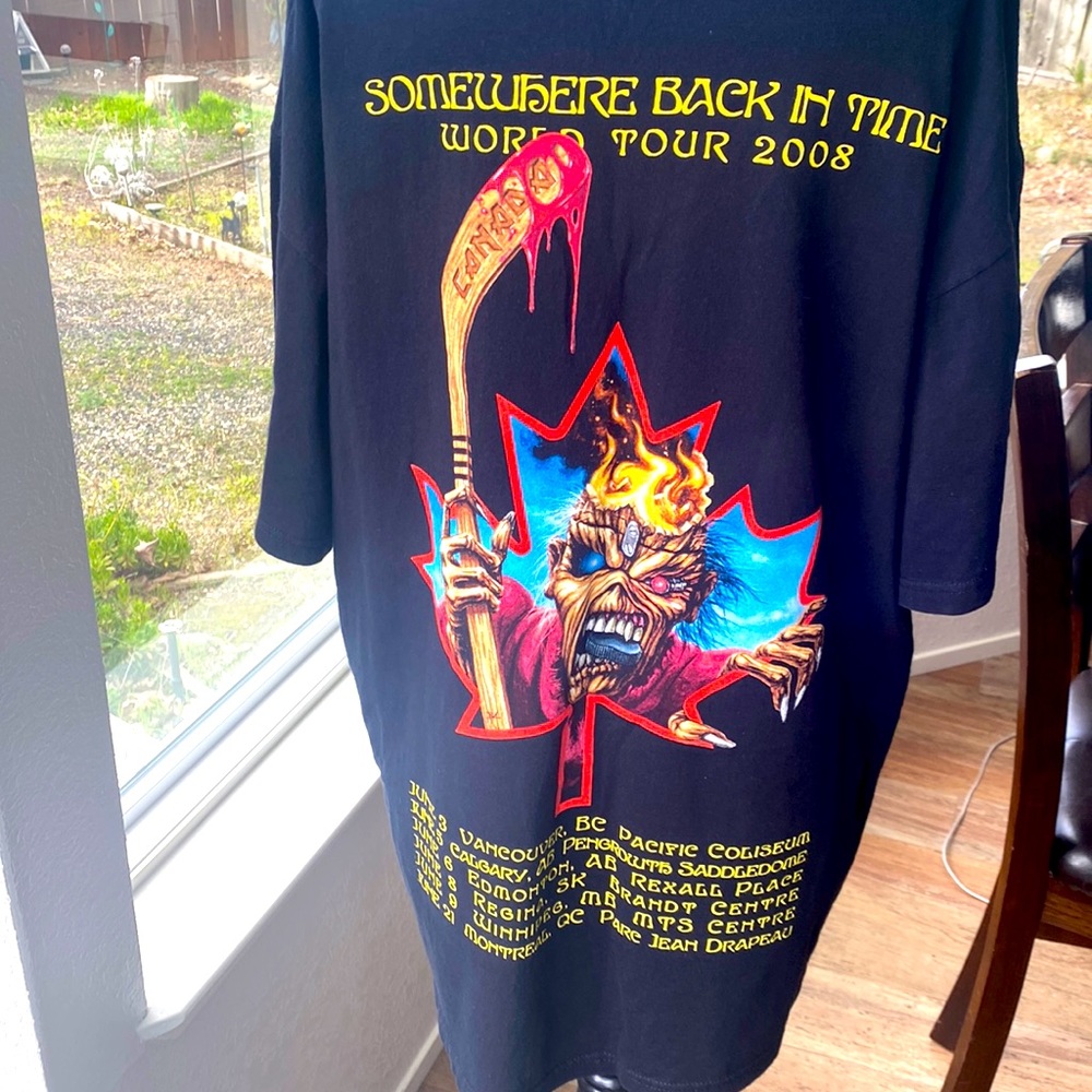 🤘2008 IRON MAIDEN Rare Canadian Tour shirt - Picture 3 of 9